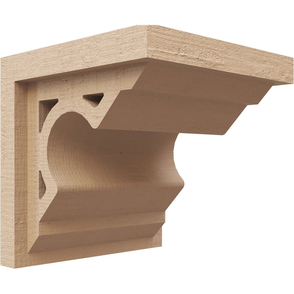 Ekena Millwork 7"W x 7"D x 7"H Wide Sheridan Rough Cedar Woodgrain TimberThane Corbel, Primed Tan CORUR07X07X07SHERCPR - main